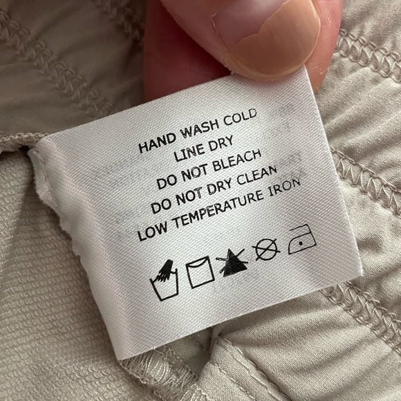 Coolibar Wide Leg Pants Cream/Tan Size Medium UPF 50+ - Picture 10 of 11